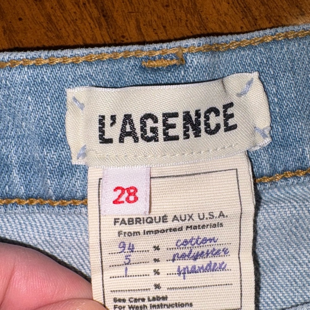 L’AGENCE Denim Shorts Size Women’s 28 - Picture 3 of 6